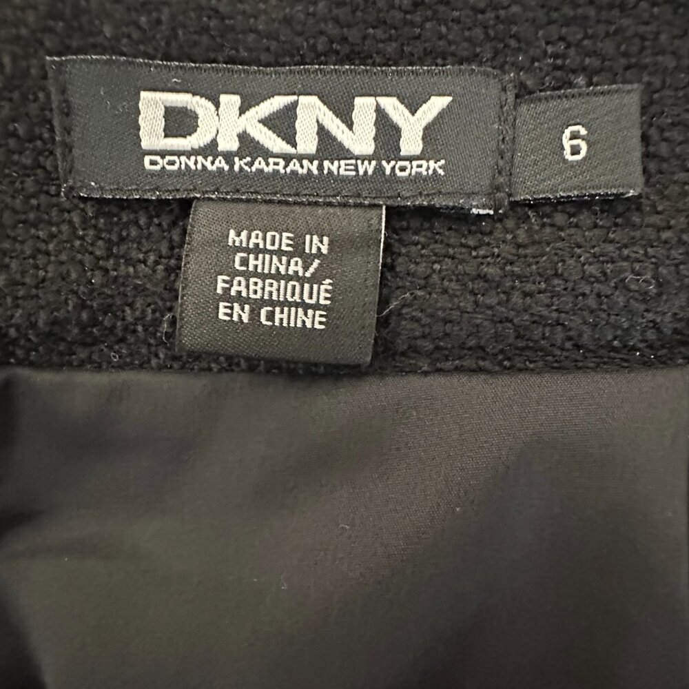 DKNY Women's Small Black Midi Straight/Pencil Wool Blend Fully Lined Skirt - Picture 12 of 16